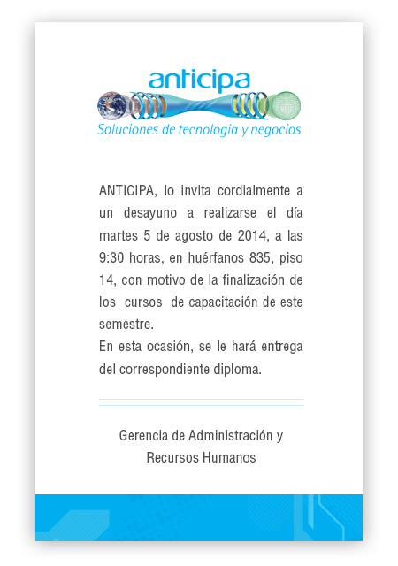 Email “Anticipa”