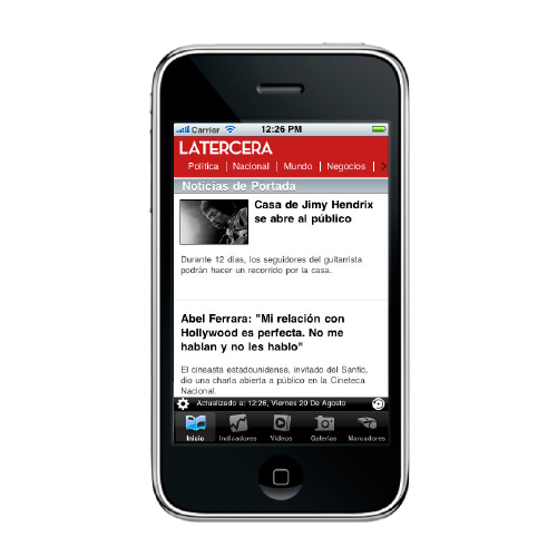 iPhone app “La Tercera”