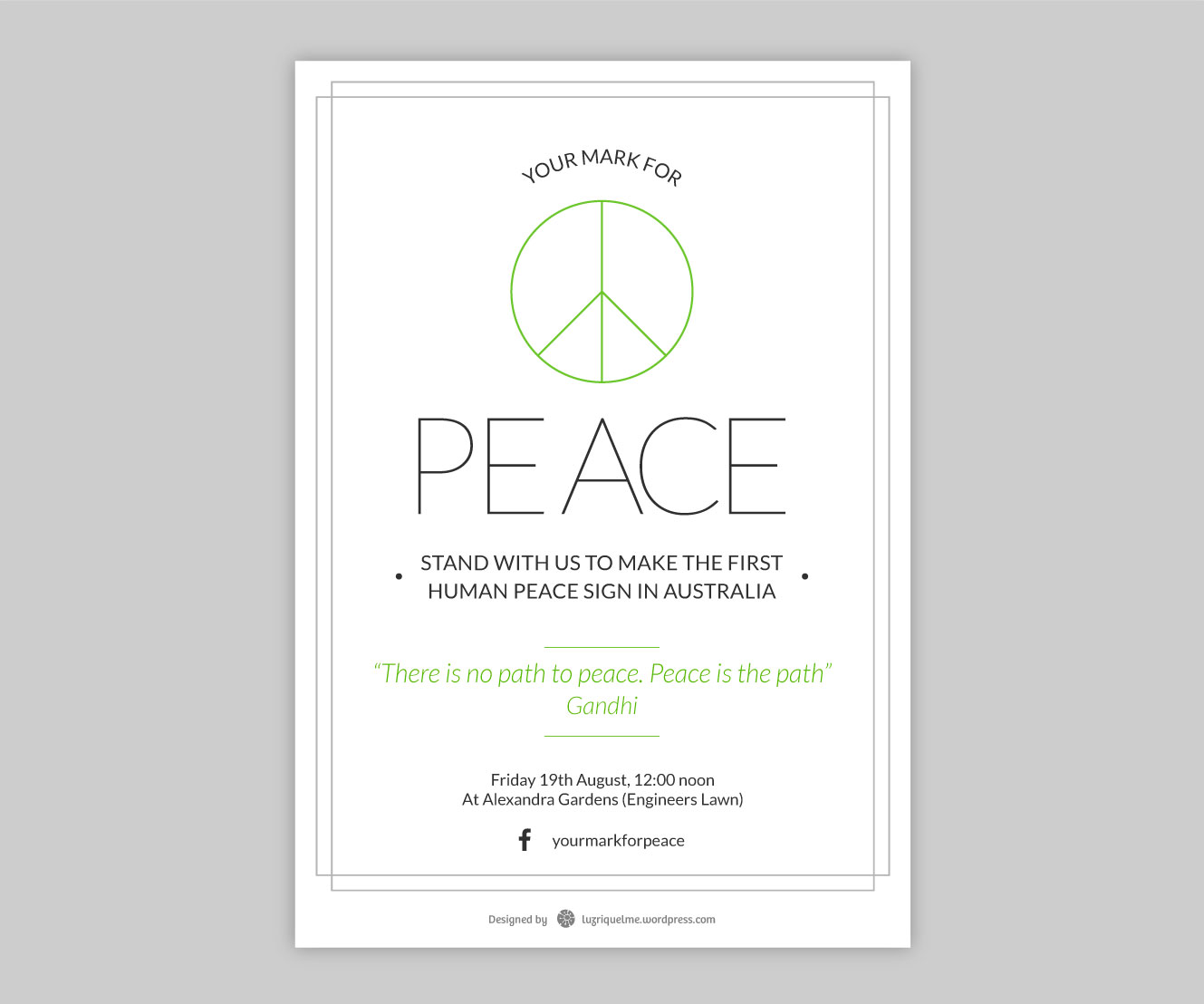 Invitation “Mark for peace”