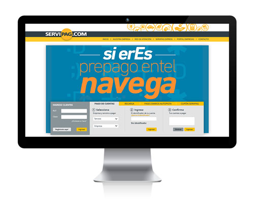 Website pages “Servipag”
